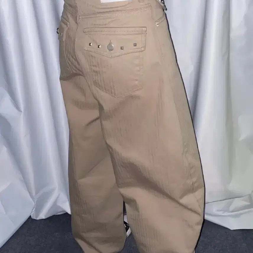 [BUNJANG] The Boyage Vintage Stud Pocket Wide Pants / 더보야쥬 빈티지 스터드 포켓 와이드 팬츠
