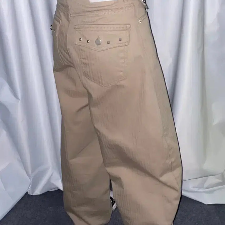 [BUNJANG] The Boyage Vintage Stud Pocket Wide Pants / 더보야쥬 빈티지 스터드 포켓 와이드 팬츠
