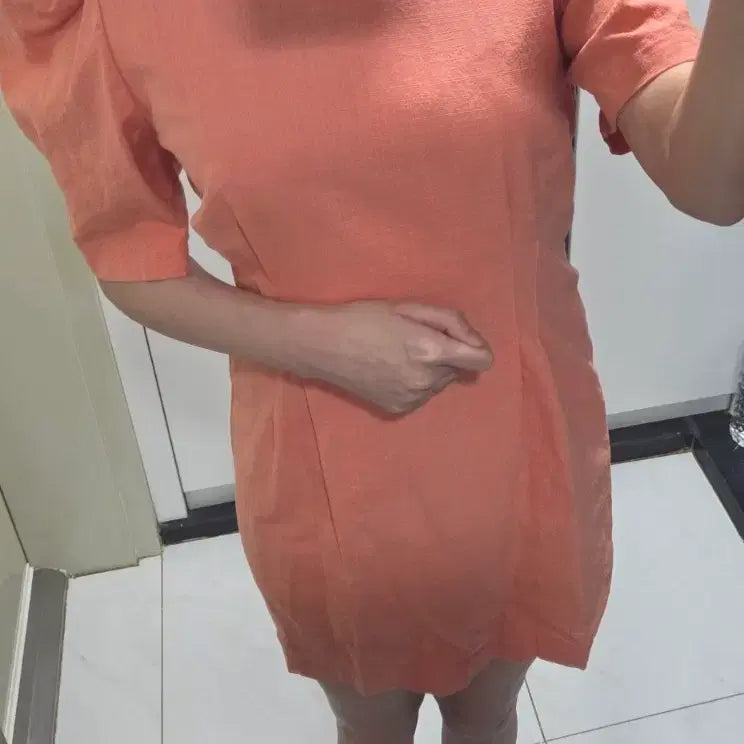 [BUNJANG] Puff Sleeve Short Sleeve Dress / 퍼프 반팔 원피스