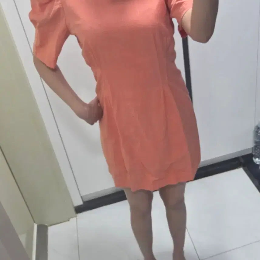 [BUNJANG] Puff Sleeve Short Sleeve Dress / 퍼프 반팔 원피스