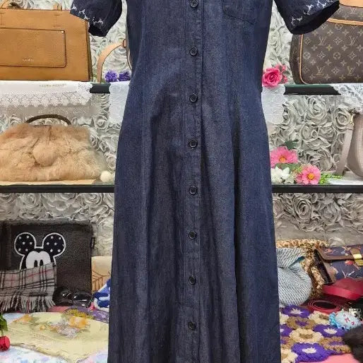 [BUNJANG] Denim Long Dress / 얌전한 데님 롱원피스 (55 66)