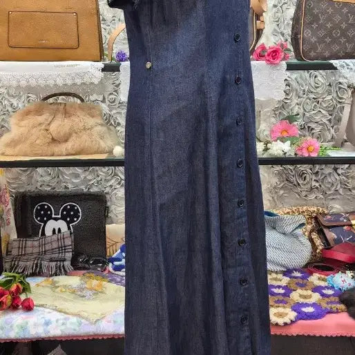 [BUNJANG] Denim Long Dress / 얌전한 데님 롱원피스 (55 66)