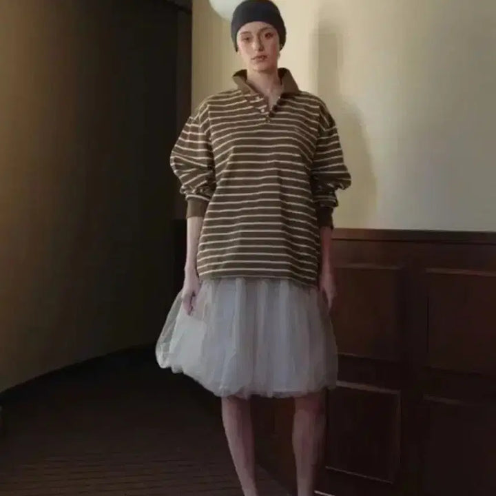 [BUNJANG] Ribbonbit Candle PK Stripe Shirt / 리본빛 캔들 pk 스트라이프 셔츠