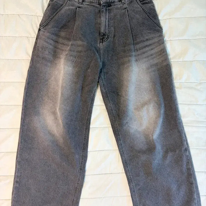 [BUNJANG] COER Washed One-Tuck Round Denim Pants / 쿠어 워시드 원턱 라운드 데님 팬츠 S