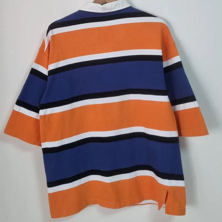 [BUNJANG] OiOi Stripe Rugby T-Shirt / S ) OiOi 오아이오아이 스트라이프 PK 럭비 빈팔티
