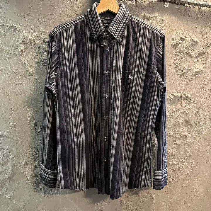 [BUNJANG] Burberry Black Label Stripe Shirt / 2 버버리BURBERRY 블랙라벨 스트라이프 셔츠 블랙