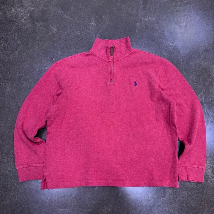 [BUNJANG] Polo Ralph Lauren Cotton Half-Zip Sweatshirt Knit L / 폴로 랄프로렌 반집업 하프 코튼 맨투맨 니트 L