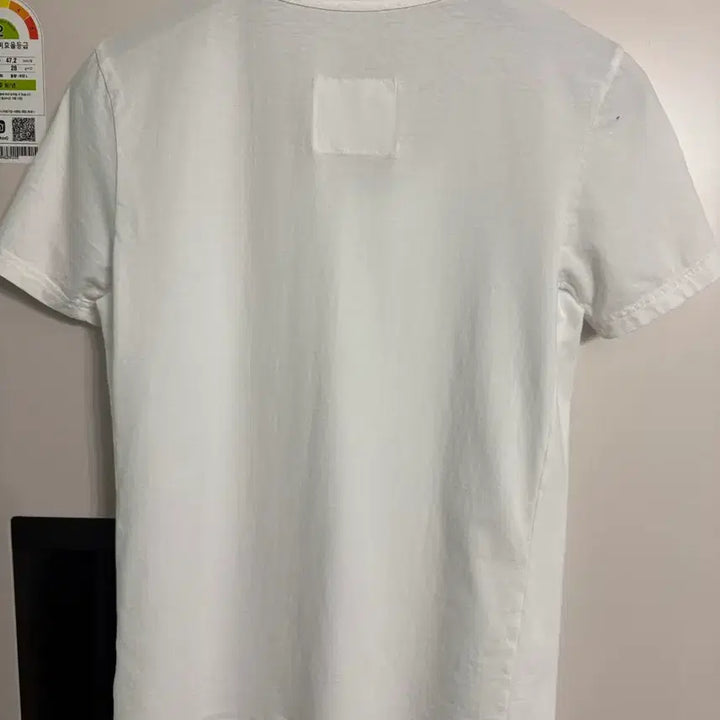 [BUNJANG] Unisex White V-Neck T-Shirt Size S / 유넥 화이트 반팔 티셔츠 s 90-95