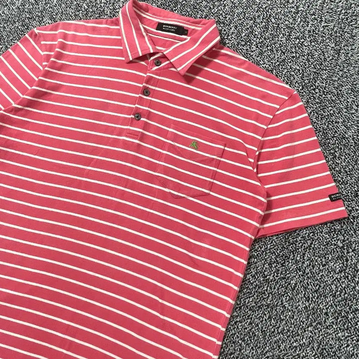 [BUNJANG] Burberry Black Label Striped Short Sleeve Polo Shirt / 빈티지9. 버버리 블랙라벨 스트라이프 폴로셔츠 반팔 티셔츠 피케 카라
