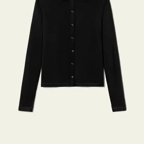 [BUNJANG] Lily Silk Black Slim Jersey Shirt / 릴리실크 블랙 슬림 져지 셔츠 새상품