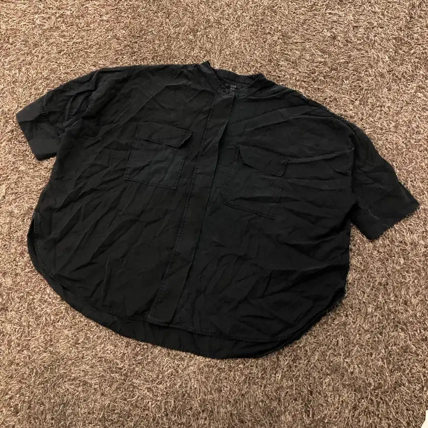 [BUNJANG] COS Oversized Black Short-Sleeve Shirt / L COS 코스 오버핏 블랙 반팔 셔츠