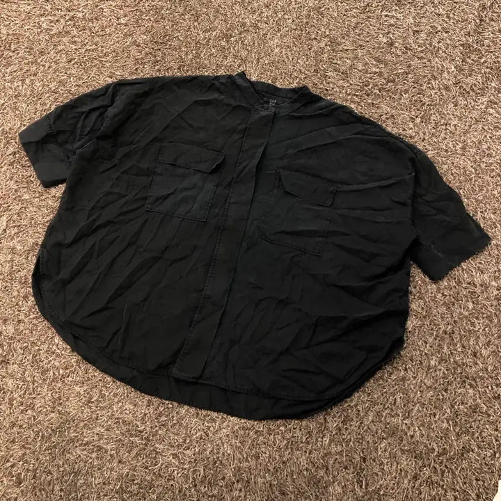[BUNJANG] COS Oversized Black Short-Sleeve Shirt / L COS 코스 오버핏 블랙 반팔 셔츠