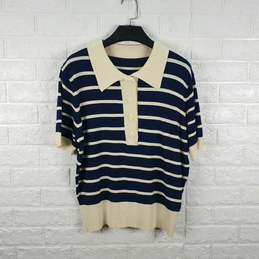 [BUNJANG] Paul &amp; Joe Short Sleeve Knit Polo Shirt / [100]폴앤조 반팔 카라 니트