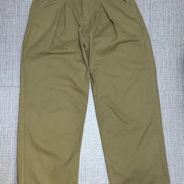 [BUNJANG] PEEINO 776 Cotton One-Tuck Wide Pants Beige L / 피인오 776 코튼 원턱 와이드팬츠 베이지 L