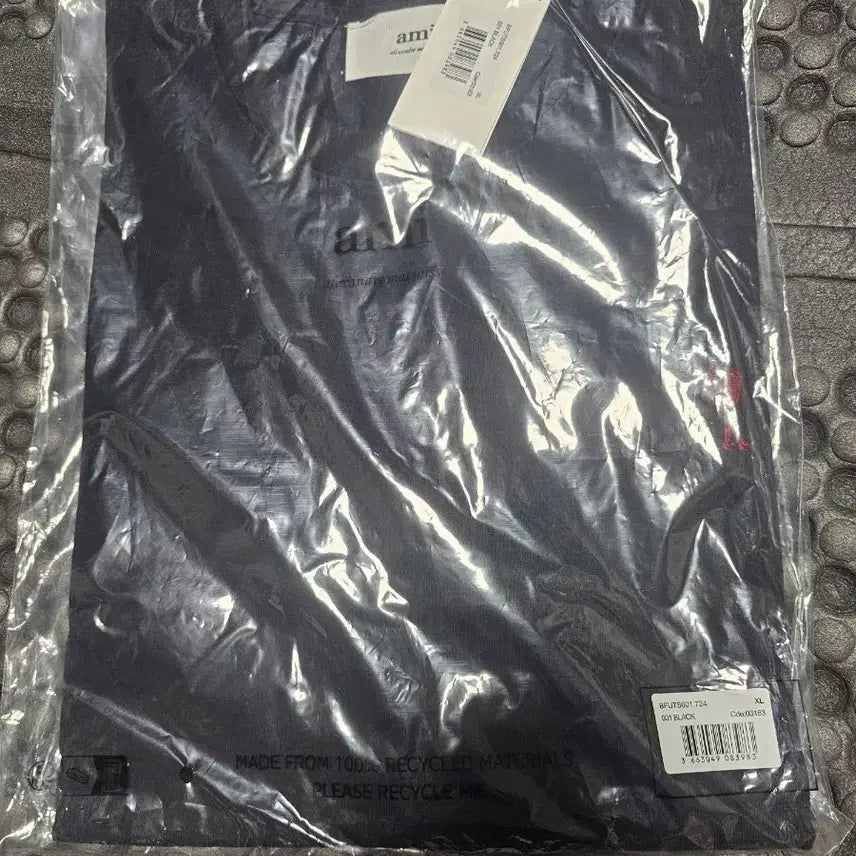 [BUNJANG] AMI Black Short Sleeve T-Shirt XL / 아미 블랙 반팔 티셔츠 XL 새상품