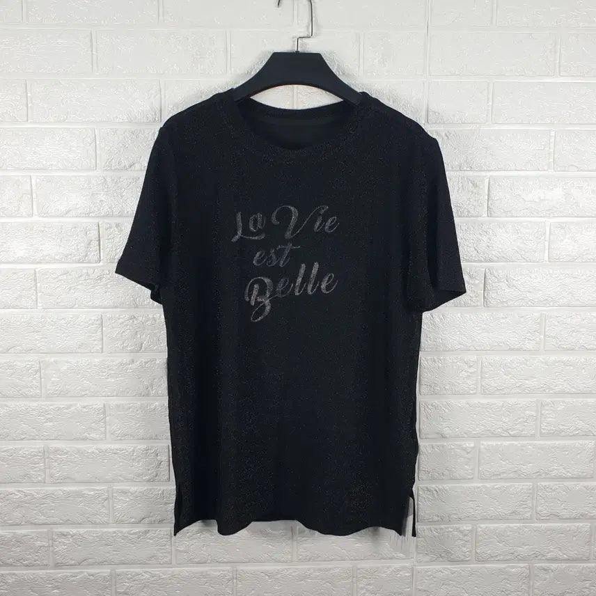 [BUNJANG] TINA SHAE Glitter Short Sleeve T-Shirt (New) / [90]티나쉐 글리터 반팔티 (새상품)