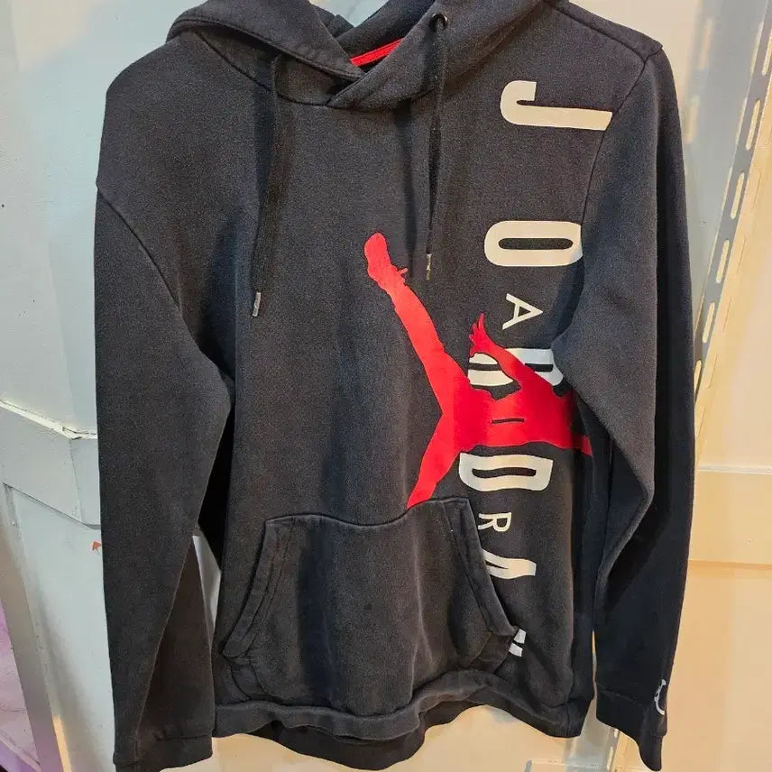 [BUNJANG] Jordan Jumpman Logo Black Hoodie / <만원빈티지>조던 블랙 후드티 점프맨 로고