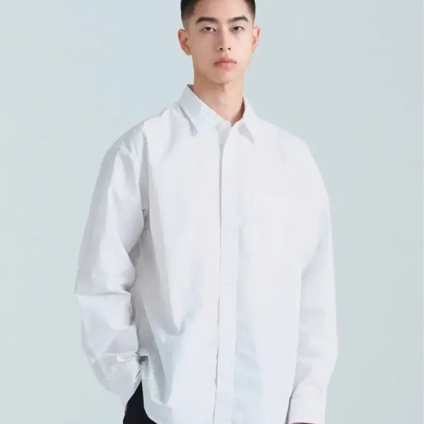 [BUNJANG] Unstandard Relaxed Poplin Shirt White / 무탠다드 릴렉시드 포플린 셔츠 화이트