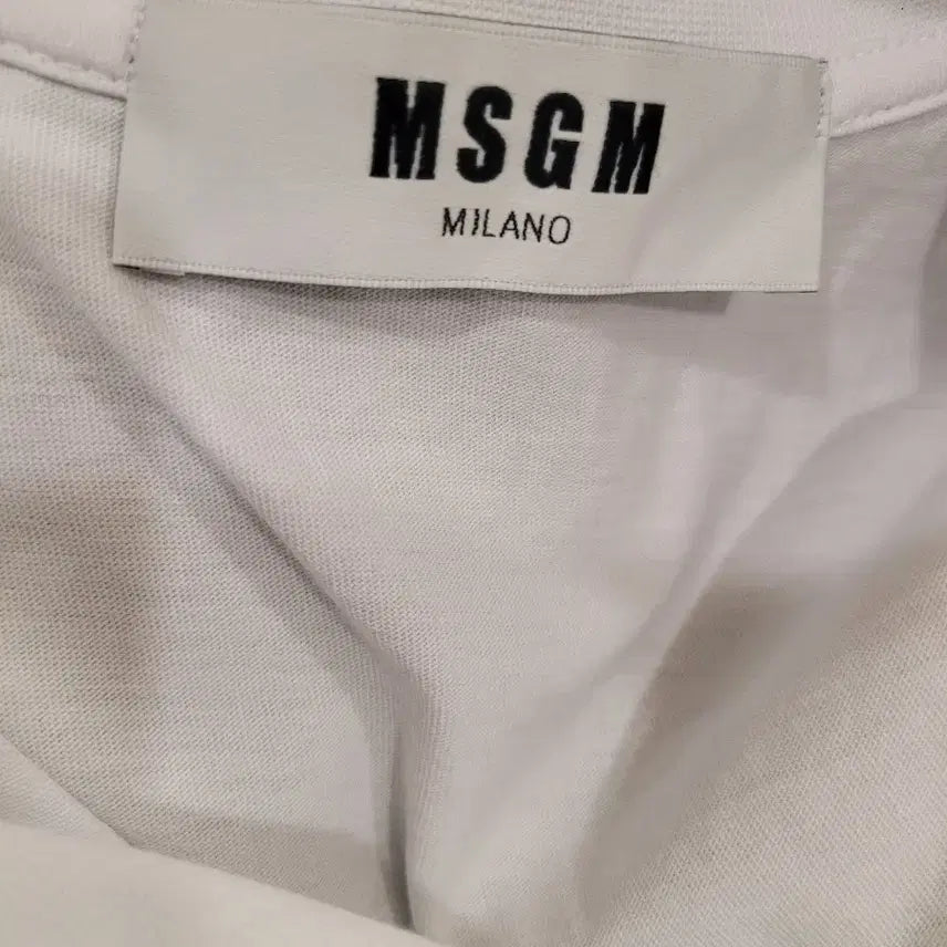 [BUNJANG] MSGM Gold Logo Short Sleeve T-Shirt White / MSGM 골드 로고 반팔 티셔츠 화이트
