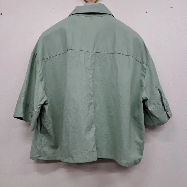 [BUNJANG] Linen Short Sleeve Shirt Size 66 / 마 숏 셔츠66