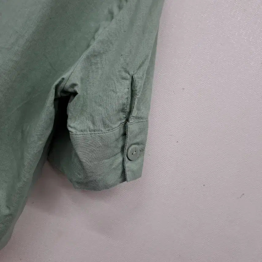 [BUNJANG] Linen Short Sleeve Shirt Size 66 / 마 숏 셔츠66