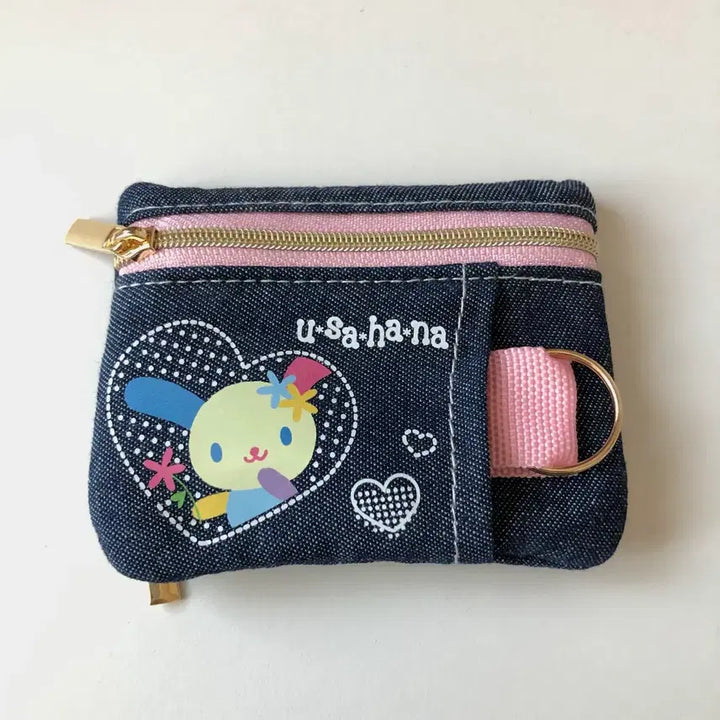 [BUNJANG] Usahana Denim Card Wallet / 우사하나 데님 카드 지갑