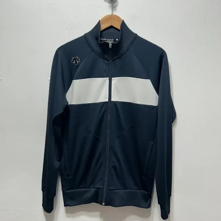 [BUNJANG] Descente Track Top Navy/White Zip-Up Size 100 / 데상트 트레이닝 상의 네이비/화이트 집업 100사이즈
