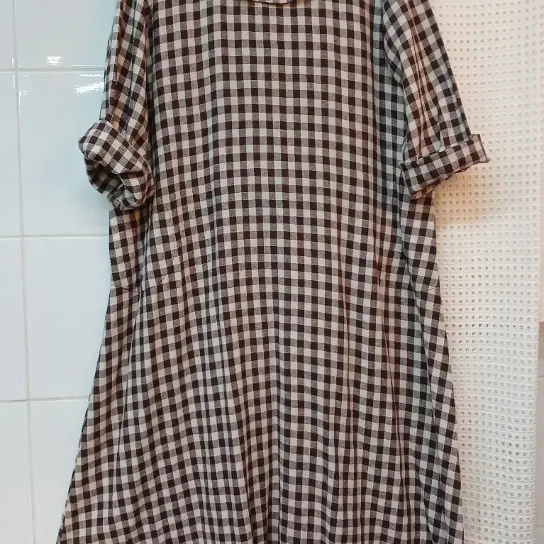 [SOLD OUT] 체크 프릴 레이스 롱 원피스 free