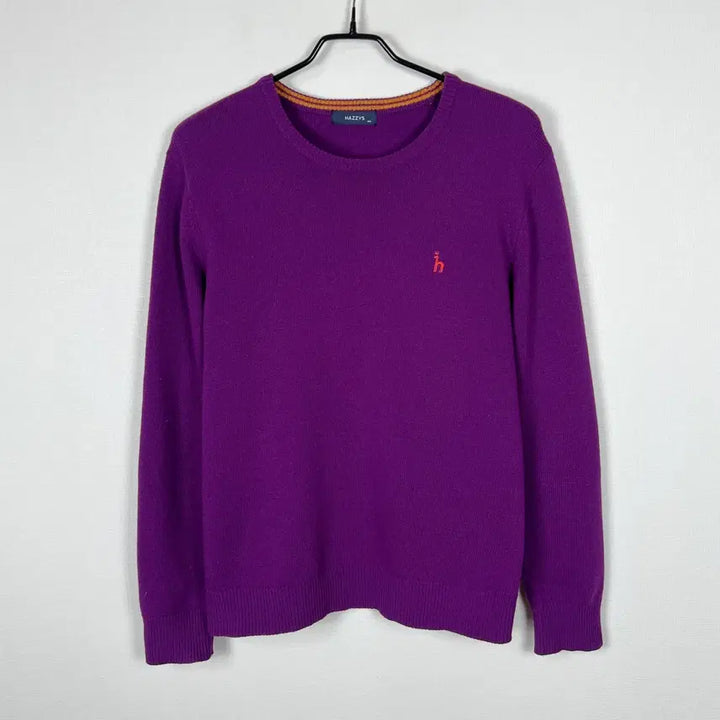 [BUNJANG] Hazzys Purple Round Knit Sweater L / 헤지스 퍼플 라운드 니트 남100 L 라덴 빈티지