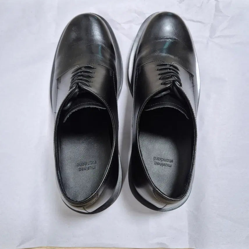 [BUNJANG] Musinsa Volume Round Derby Shoes Black 255 / 무탠다드/무신사 볼륨 라운드 더비 슈즈 255