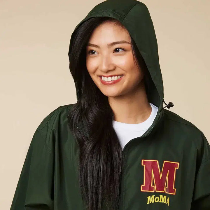 [BUNJANG] MoMA x Champion Anorak Windbreaker Jacket XL Green / MoMA x Champion 아노락 바람막이 XL 그린
