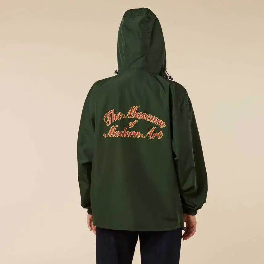 [BUNJANG] MoMA x Champion Anorak Windbreaker Jacket XL Green / MoMA x Champion 아노락 바람막이 XL 그린
