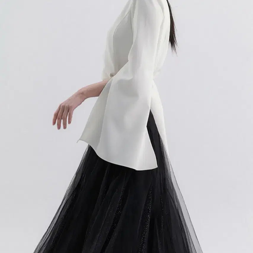 [BUNJANG] Grace Yu Pearl Sheer Midi Skirt Khaki Brown Small / <새상품> 그레이스유 샤 스커트  S