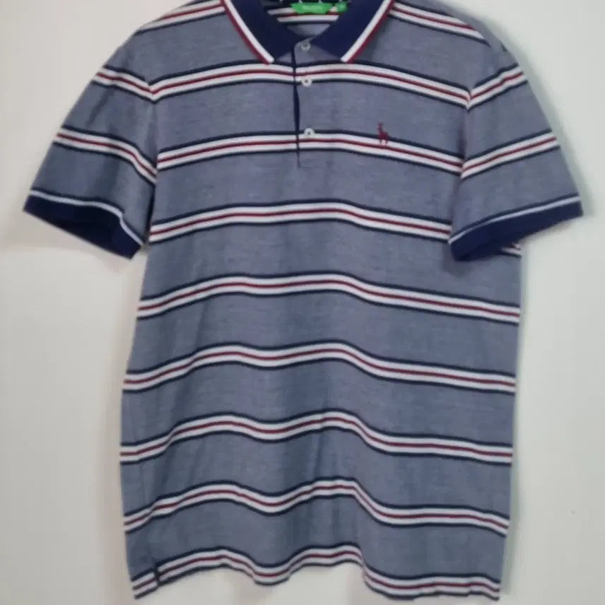 [BUNJANG] Hazzys Golf Slim Fit Blue Stripe PK T-Shirt XL (105) / 슬림핏 XL (105) 헤지스 골프 블루 스트라이프 PK 반팔티