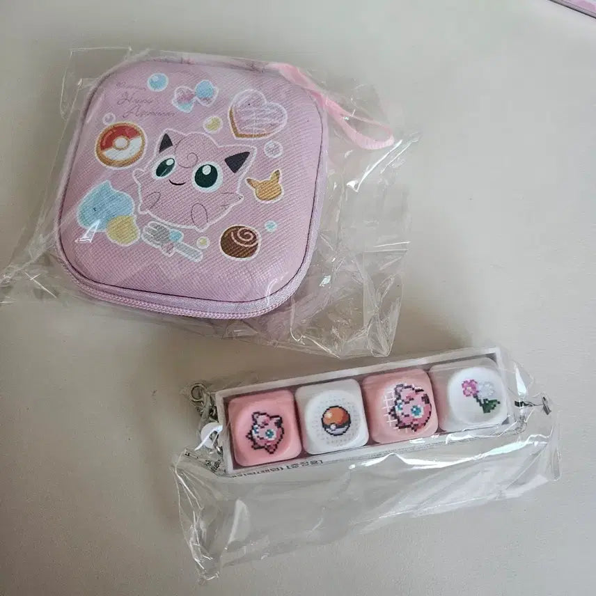 [BUNJANG] Tony Moly Pokemon Jigglypuff Keyring Pouch Set (Sealed) / 올리브영 포켓몬 푸린 키캡키링 파우치 세트 (미개봉)