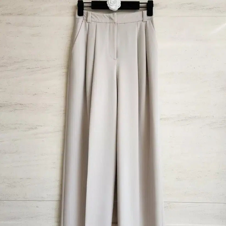 [BUNJANG] Sandro Two-Tuck Wide Pants Beige Size 43 / 산드로 투턱 와이드 팬츠 43사이즈 (구입가58만원)