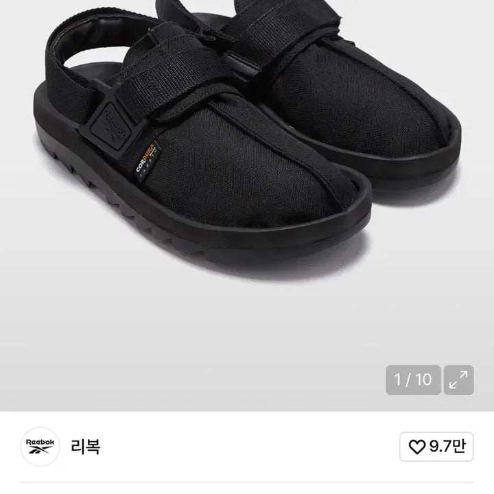 [BUNJANG] Reebok Cordura Beatnik Black Sandals FY2949 / 리복 코듀라 비트닉 블랙 샌들 FY2949 (250)