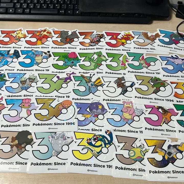 [BUNJANG] Pokemon 30th Anniversary Logo Sticker Trading / 포켓몬 30주년 로고 스티커 교환
