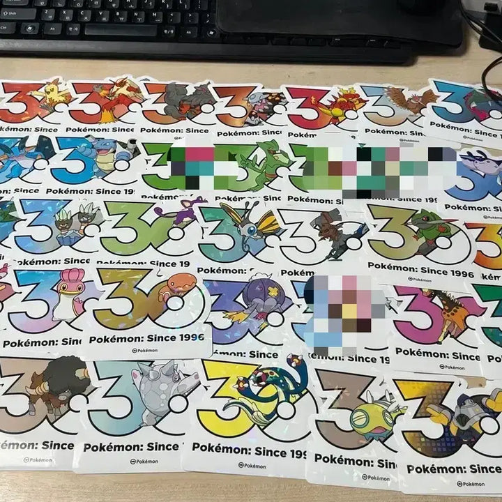 [BUNJANG] Pokemon 30th Anniversary Logo Sticker Trading / 포켓몬 30주년 로고 스티커 교환