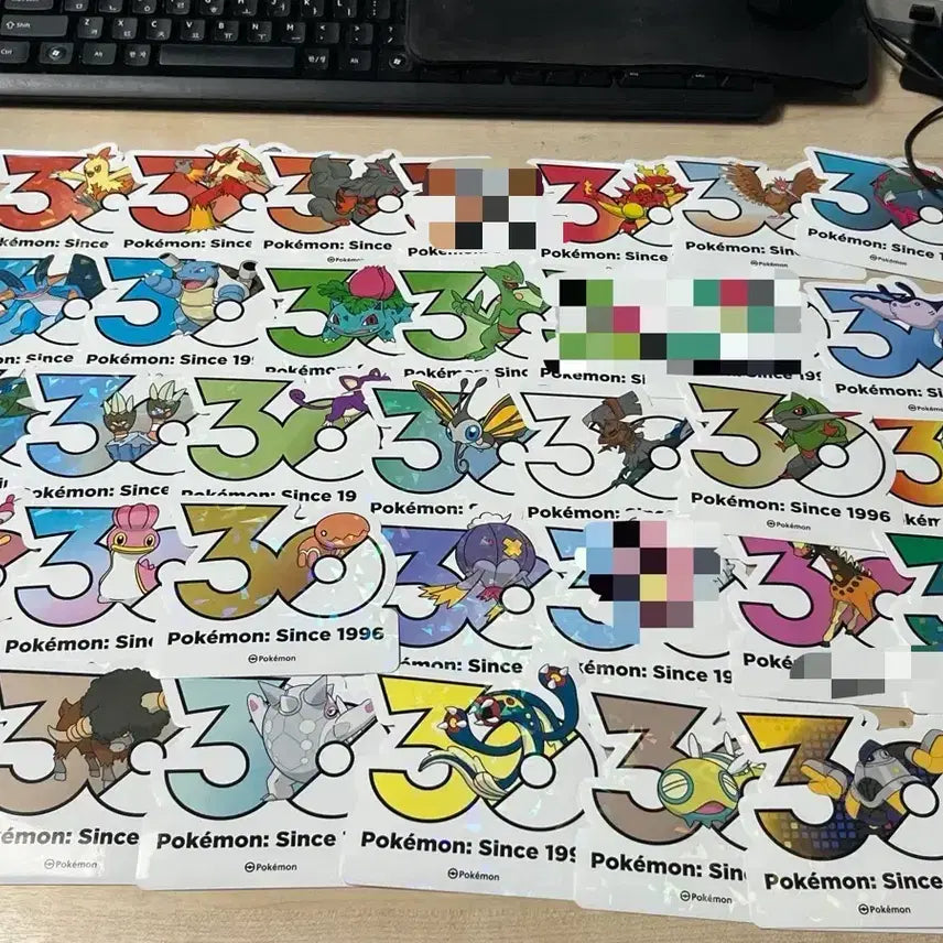 [BUNJANG] Pokemon 30th Anniversary Logo Sticker Trading / 포켓몬 30주년 로고 스티커 교환