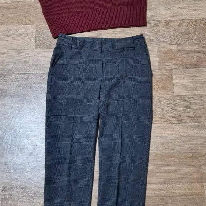 [BUNJANG] ZARA Knit Vest &amp; Check Trousers Set / 총2벌 자라ZARA조끼+체크슬랙스바지