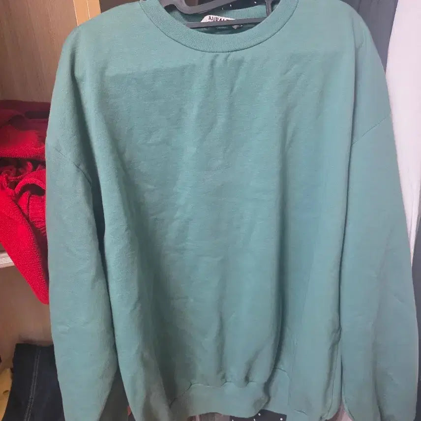 [BUNJANG] Auralee Elastic Sweatshirt Size 4 Green / 오라리 엘라스틱 스웻셔츠 4사이즈 그린