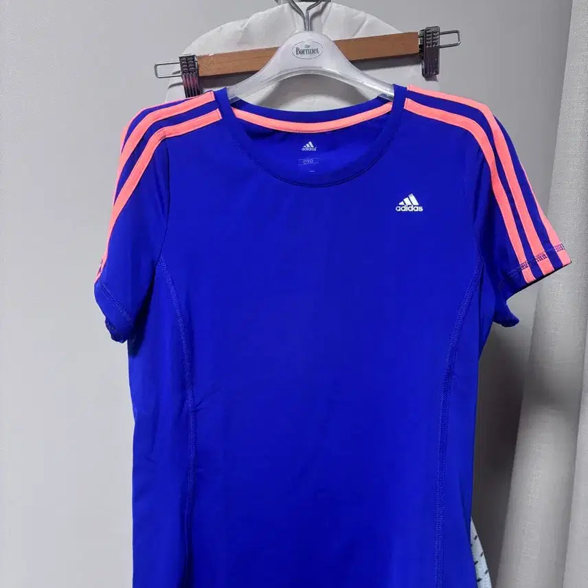 [BUNJANG] Adidas Blue Three Stripes Short Sleeve T-Shirt Size 90 / 아디다스 파랑색 삼선 반팔 티셔츠 90