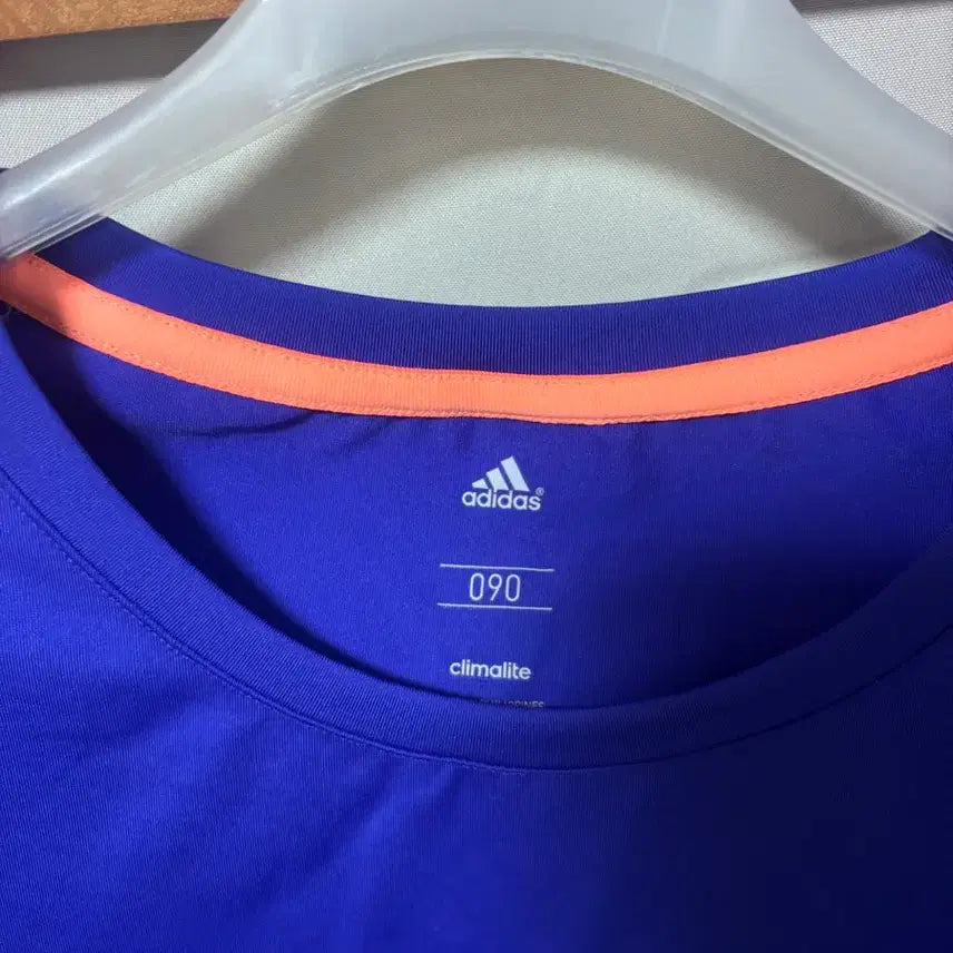 [BUNJANG] Adidas Blue Three Stripes Short Sleeve T-Shirt Size 90 / 아디다스 파랑색 삼선 반팔 티셔츠 90