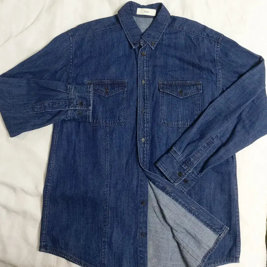 [BUNJANG] Dunst Classic Denim Shirt Medium Midnight Blue Unisex / 던스트Dunst 클래식데님셔츠 유니섹스M 남성95~100