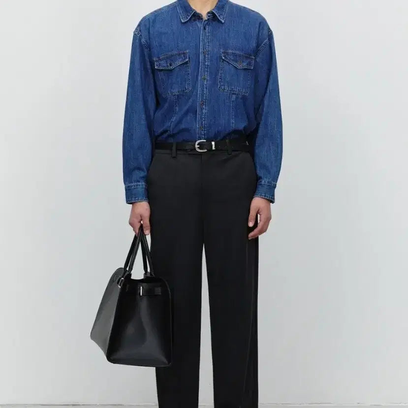 [BUNJANG] Dunst Classic Denim Shirt Medium Midnight Blue Unisex / 던스트Dunst 클래식데님셔츠 유니섹스M 남성95~100