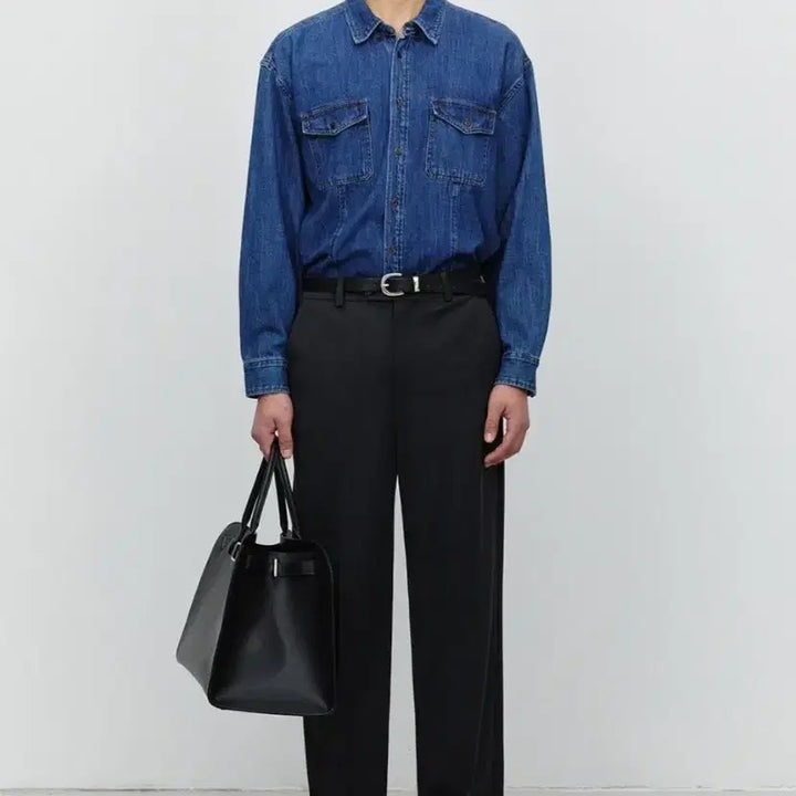 [BUNJANG] Dunst Classic Denim Shirt Medium Midnight Blue Unisex / 던스트Dunst 클래식데님셔츠 유니섹스M 남성95~100