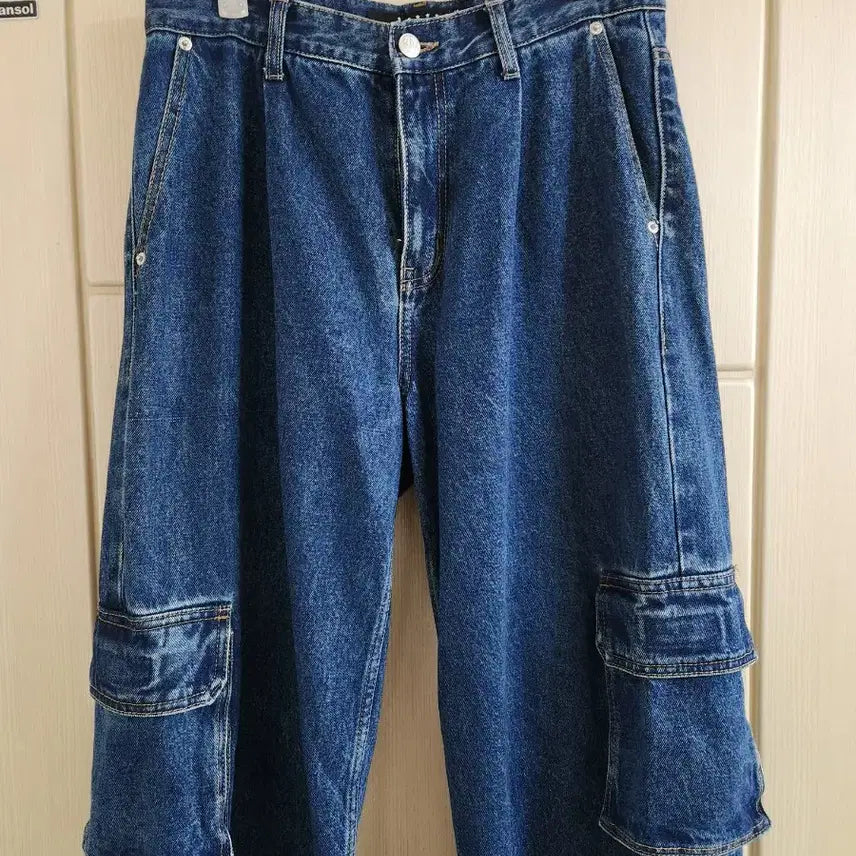 [BUNJANG] Fieldworker Cargo Wide Denim Pants / 필드워커 - (공용)카고 와이드 데님 팬츠