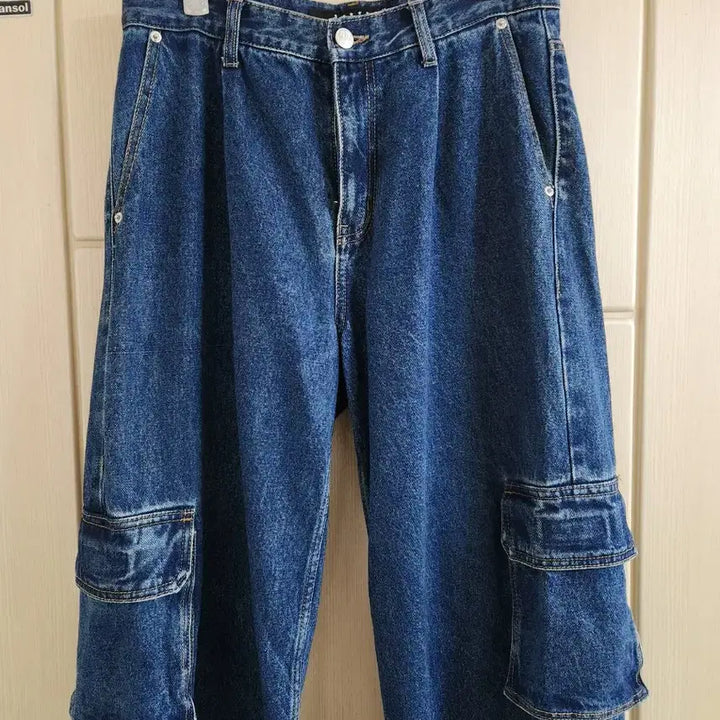 [BUNJANG] Fieldworker Cargo Wide Denim Pants / 필드워커 - (공용)카고 와이드 데님 팬츠