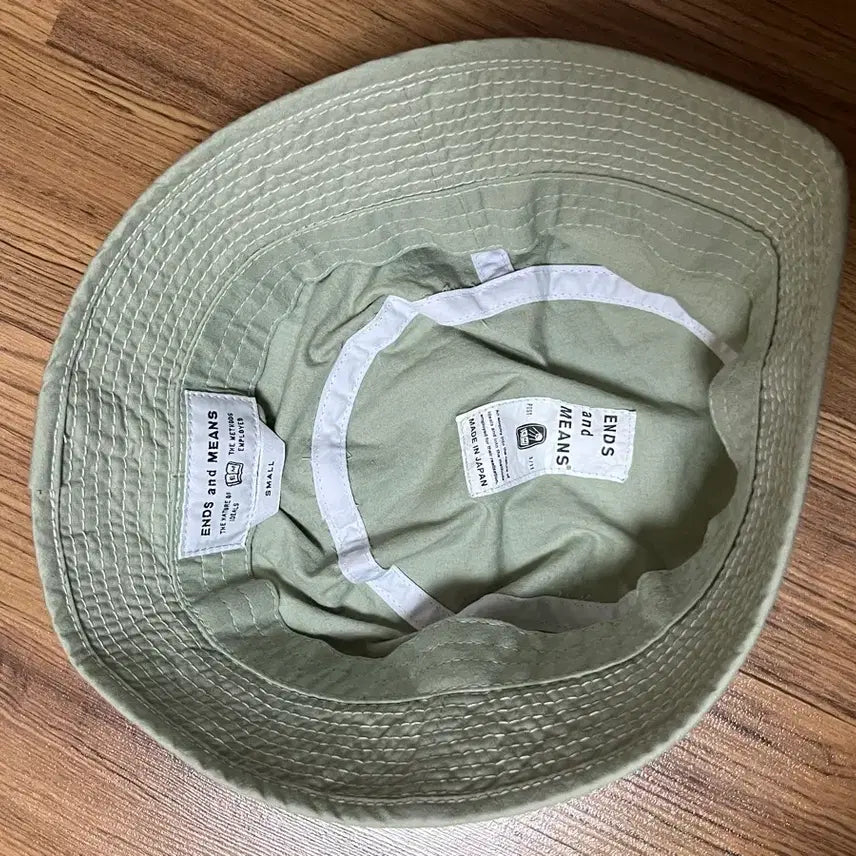 [BUNJANG] ends and means Pistachio Cotton Linen Blend Bucket Hat - Size S / [S] 엔즈앤드민즈 버킷햇 피스타치오 컬러 ends and means